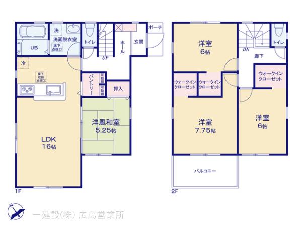 リーブルガーデン岩国市牛野谷町３丁目３期の見取り図
