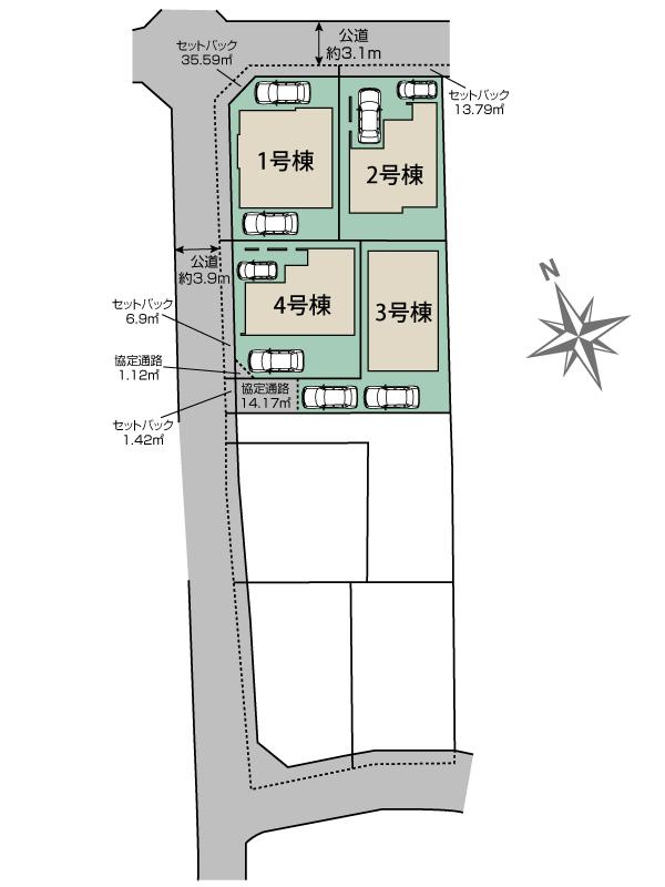 ブルーミングガーデン枚方市高野道１丁目８棟の見取り図