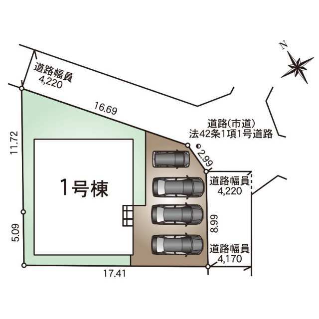 クレイドルガーデン太宰府市長浦台 第1の見取り図