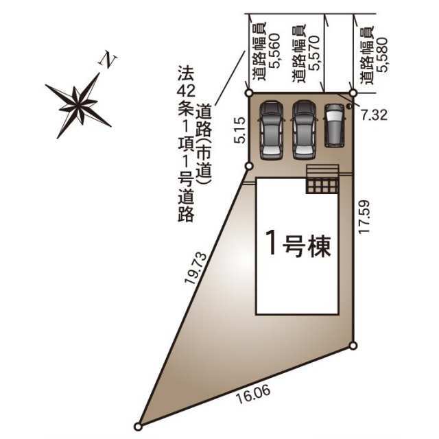 クレイドルガーデン宮崎市北権現町 第1の見取り図