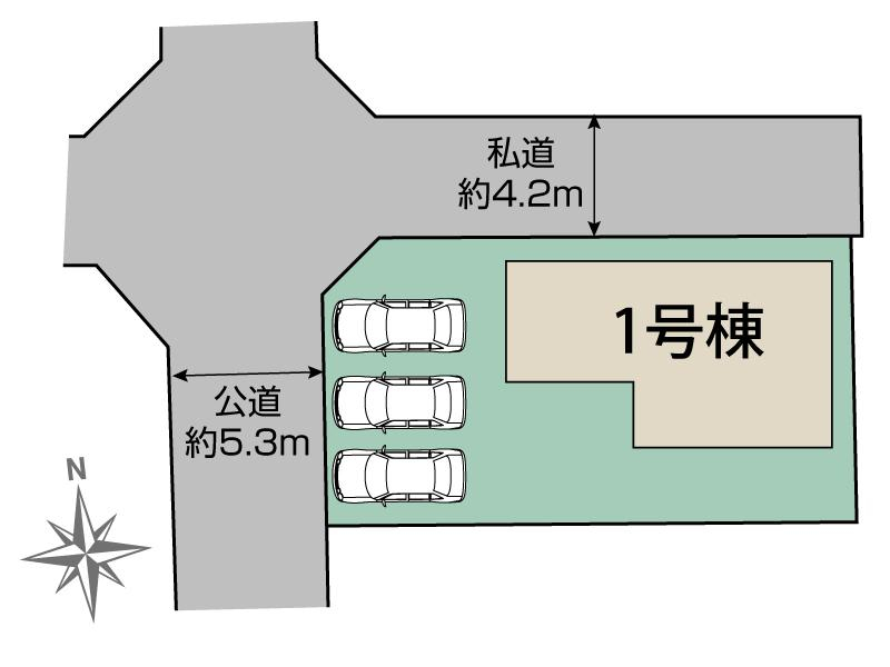 ブルーミングガーデン仙台市若林区沖野１丁目２期１棟の見取り図