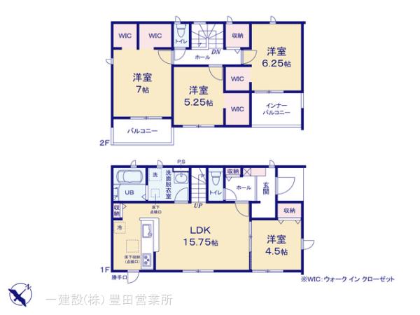 リーブルガーデン犬山市上野の見取り図