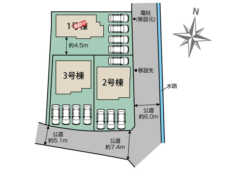 ブルーミングガーデン稲沢市島本郷町３棟の見取り図