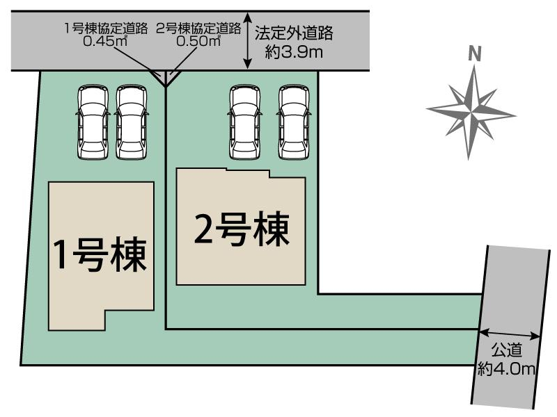 ブルーミングガーデン多賀城市大代２丁目２棟の見取り図
