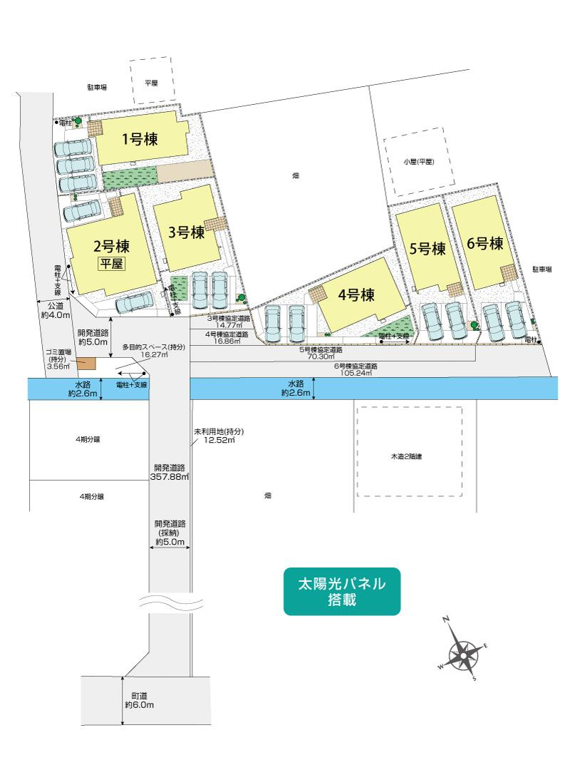 ブルーミングガーデン北葛飾郡松伏町松伏３期　６棟の見取り図