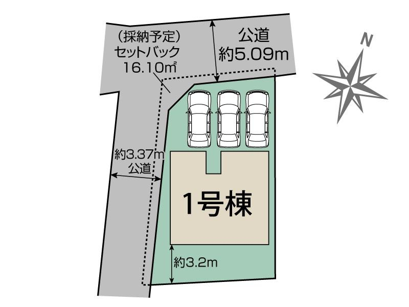 ブルーミングガーデンさいたま市岩槻区府内２丁目１棟の見取り図