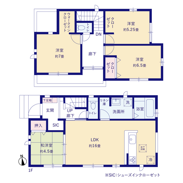 グラファーレ4222流山市加５期２棟の見取り図
