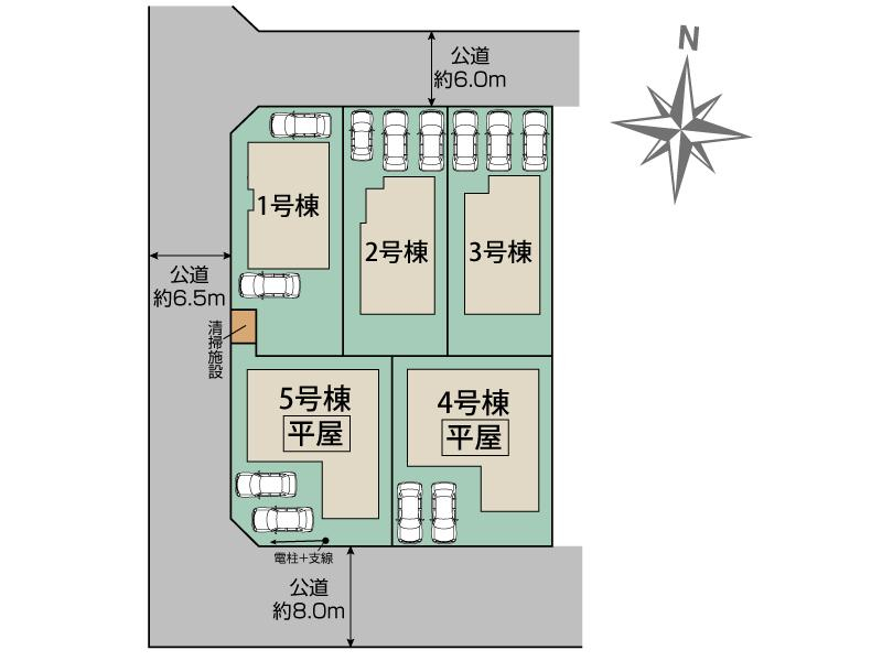 ブルーミングガーデン佐倉市寺崎北６丁目５棟の見取り図