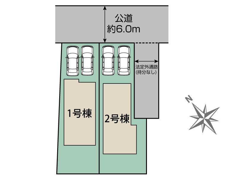 ブルーミングガーデン松戸市六高台２丁目２棟の見取り図