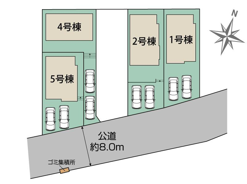 ブルーミングガーデン横浜市泉区下和泉１丁目５棟の見取り図