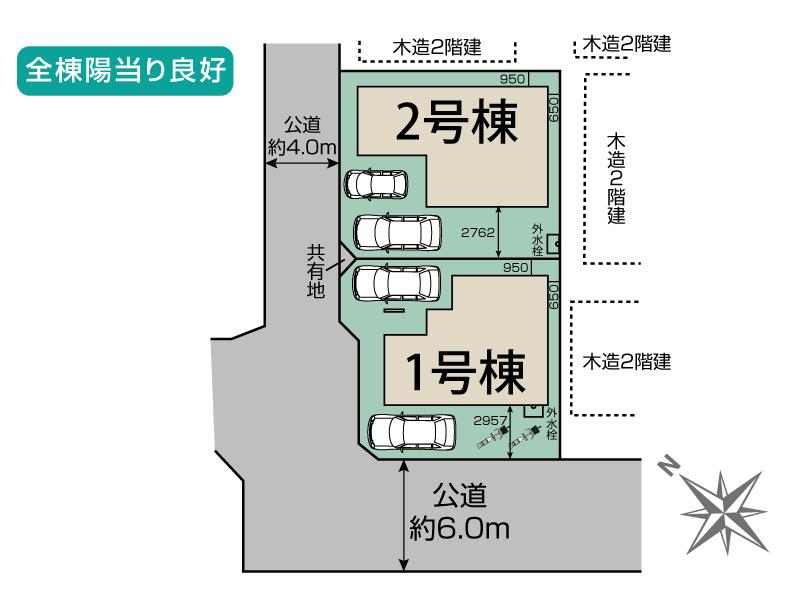 ブルーミングガーデン上尾市小泉７丁目３期２棟の見取り図