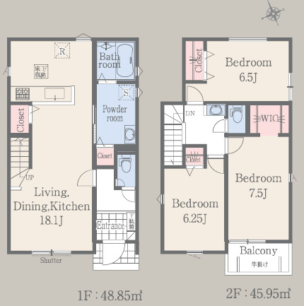 リナージュ瑞穂箱根ケ崎東松原　第２期の見取り図
