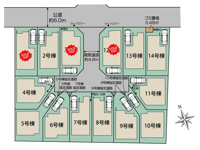 ブルーミングガーデン新座市東２丁目１４棟の見取り図