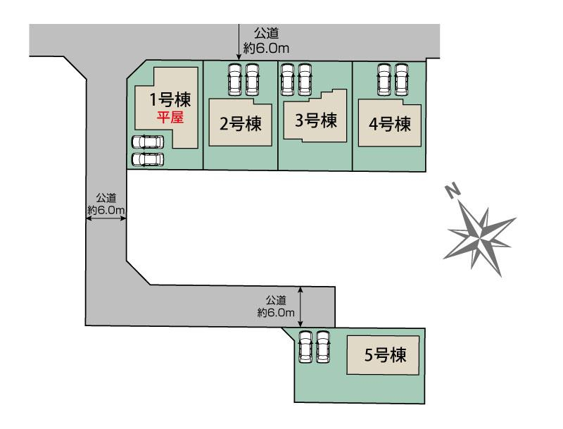 ブルーミングガーデン高崎市新町５棟の見取り図