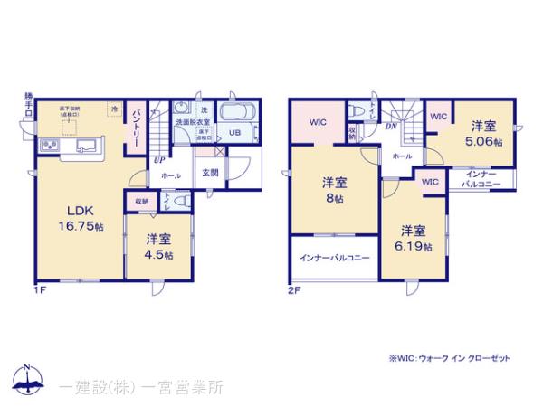 リーブルガーデン一宮市浅井町前野の見取り図