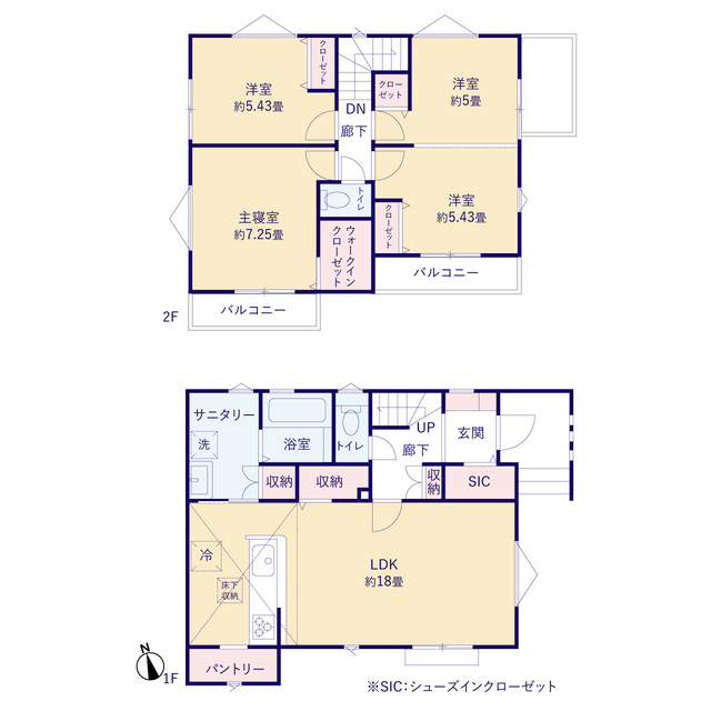 ティアラ4290所沢市上新井５期３棟の見取り図