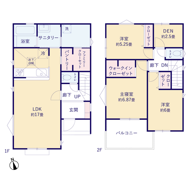 ティアラ4290所沢市上新井５期３棟の見取り図