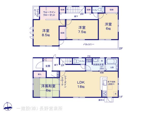 リーブルガーデン長野宮沖第1の見取り図