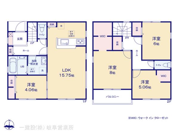 リーブルガーデン各務原市鵜沼羽場町の見取り図