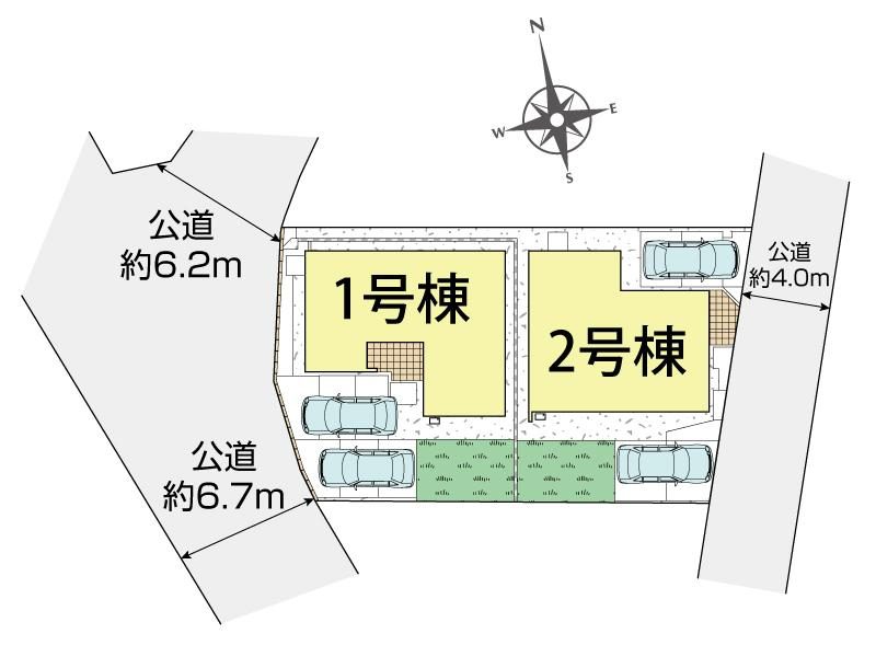 ブルーミングガーデン岡山市中区中島２棟の見取り図
