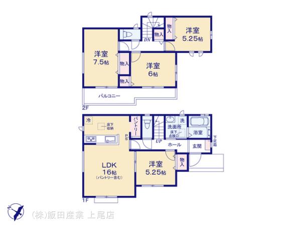 ハートフルタウン第2伊奈小室の見取り図