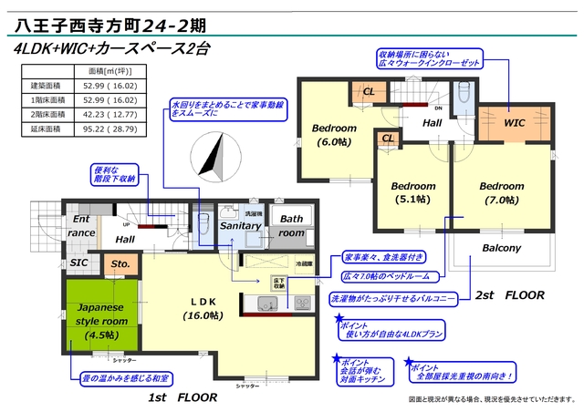 リナージュ八王子西寺方町２４－２期の見取り図