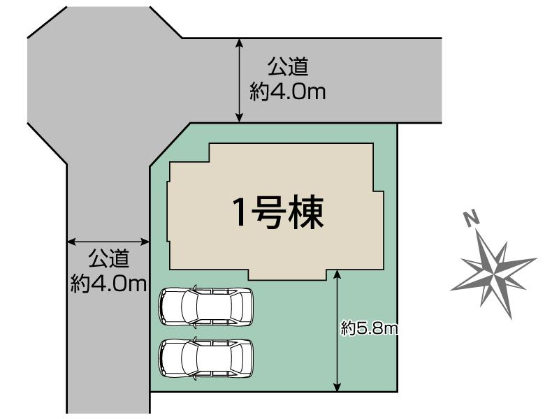 ブルーミングガーデン愛西市北一色町証文２期１棟の見取り図