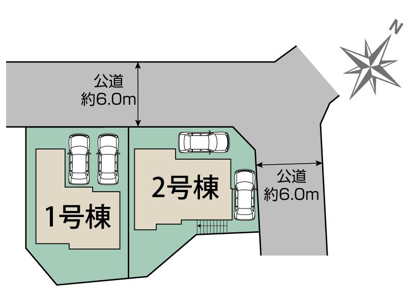 ブルーミングガーデン愛知郡東郷町白鳥３丁目２棟の見取り図