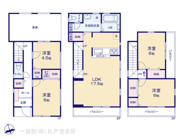 リーブルガーデン新八柱駅の見取り図
