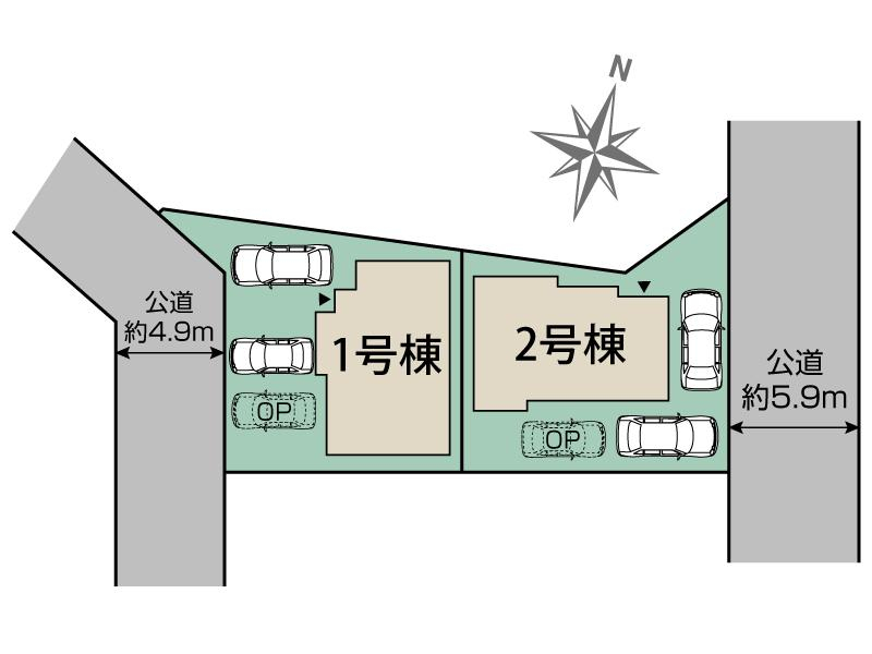 ブルーミングガーデン南城市つきしろ３期２棟の見取り図
