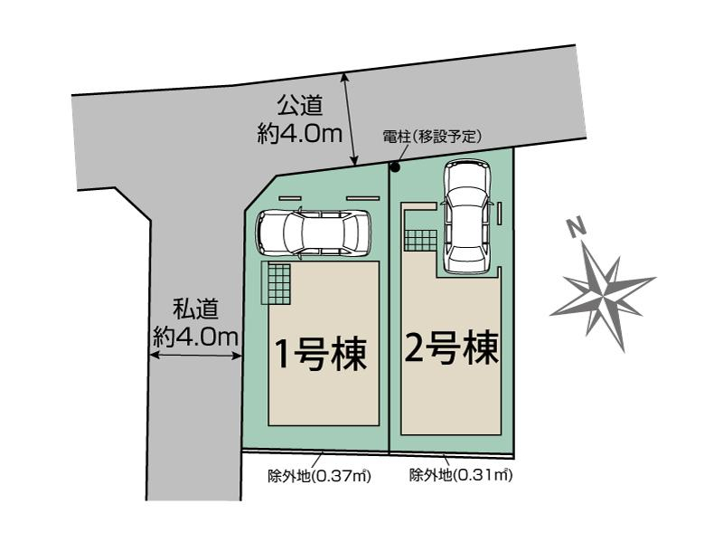 ブルーミングガーデン船橋市前原西１丁目２棟の見取り図