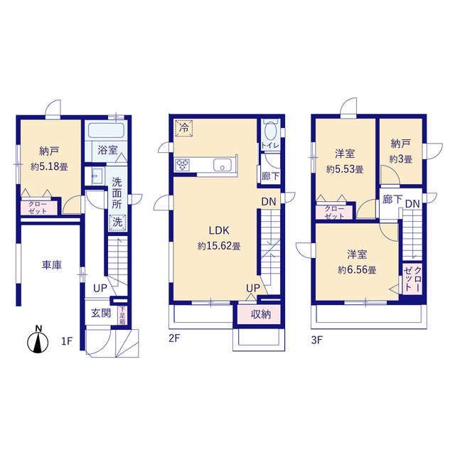 グラファーレ4208川口市前川７期２棟の見取り図