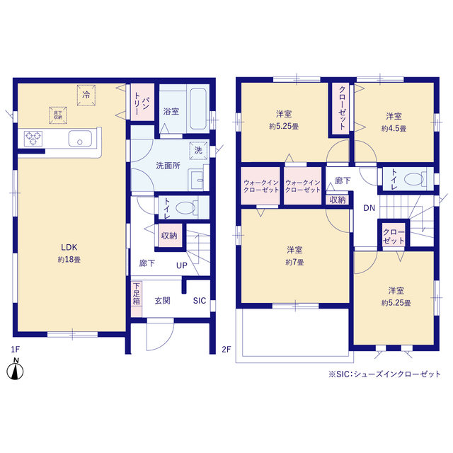 グラファーレ4217成田市中台１０期１棟の見取り図