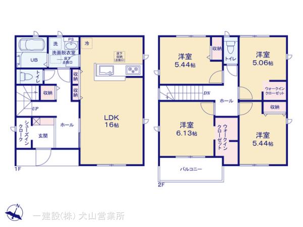 リーブルガーデン一宮市今伊勢町本神戸の見取り図