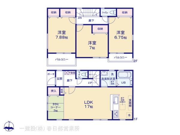 リーブルガーデン春日部市備後西１０期の見取り図