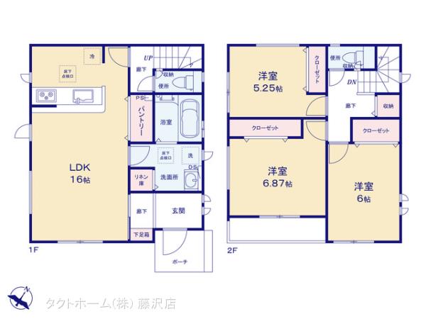 グラファーレ4211平塚市諏訪町５期２棟の見取り図