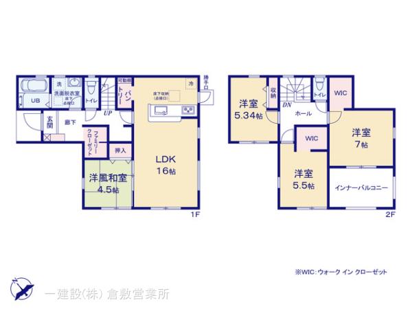 リーブルガーデン倉敷連島町鶴新田第１６の見取り図