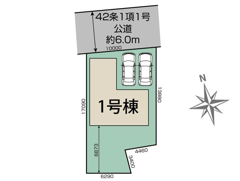 ブルーミングガーデン木津川市木津宮ノ裏２期１棟の見取り図