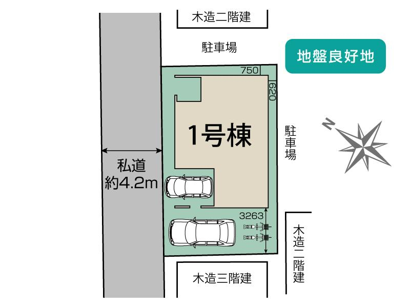 桶川市末広1丁目3期1棟 区画図
