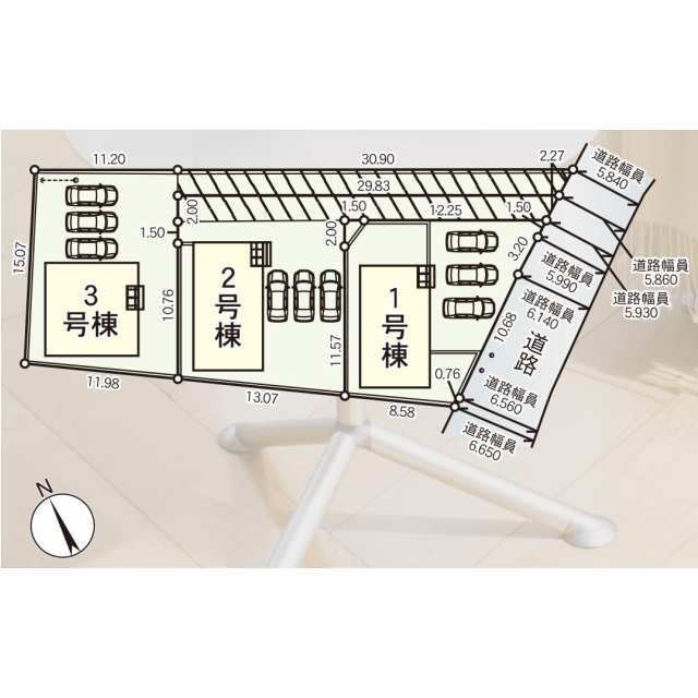 クレイドルガーデン大崎市古川下中目 第1の見取り図