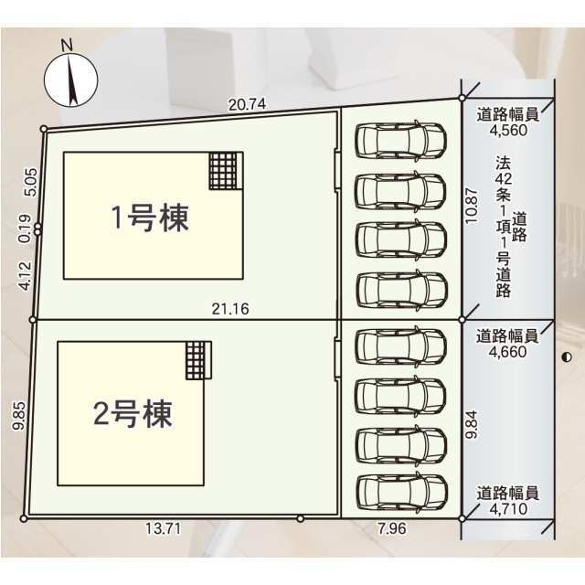 クレイドルガーデン登米市登米町寺池 第2の見取り図