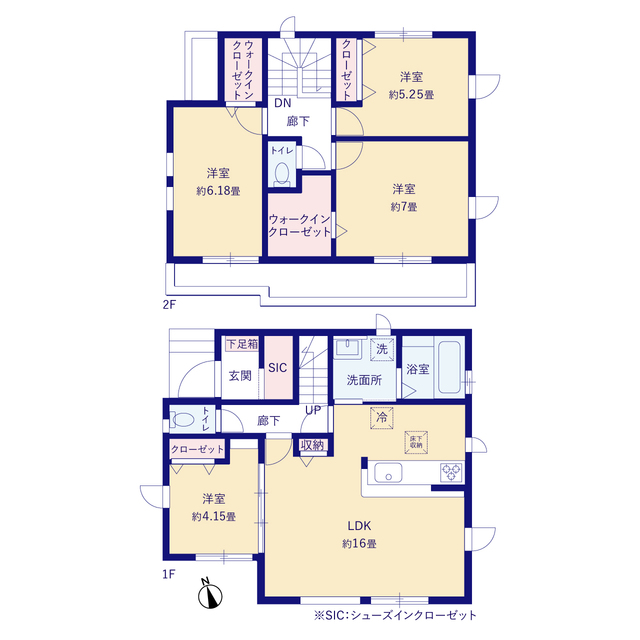 グラファーレ4275松伏町松伏２８期１棟の見取り図
