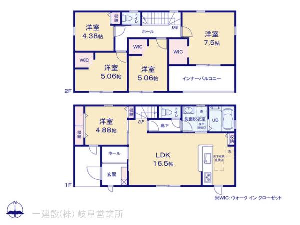 リーブルガーデン江南市東野町第１期の見取り図