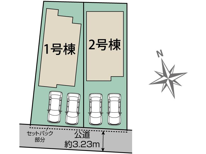 ブルーミングガーデン三木市志染町広野１丁目２棟の見取り図