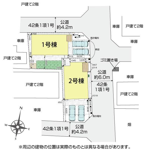 ブルーミングガーデン川越市笠幡東前原２棟の見取り図