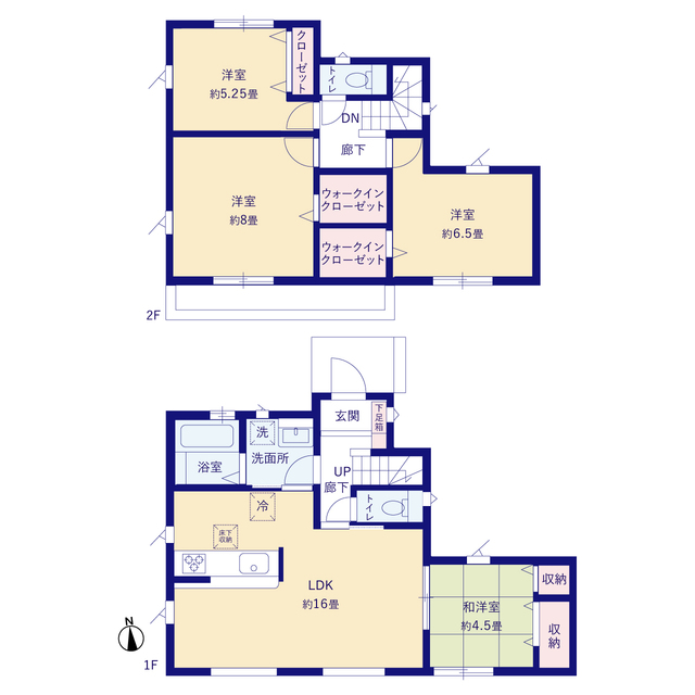 グラファーレ4236岩沼市末広２期２棟の見取り図