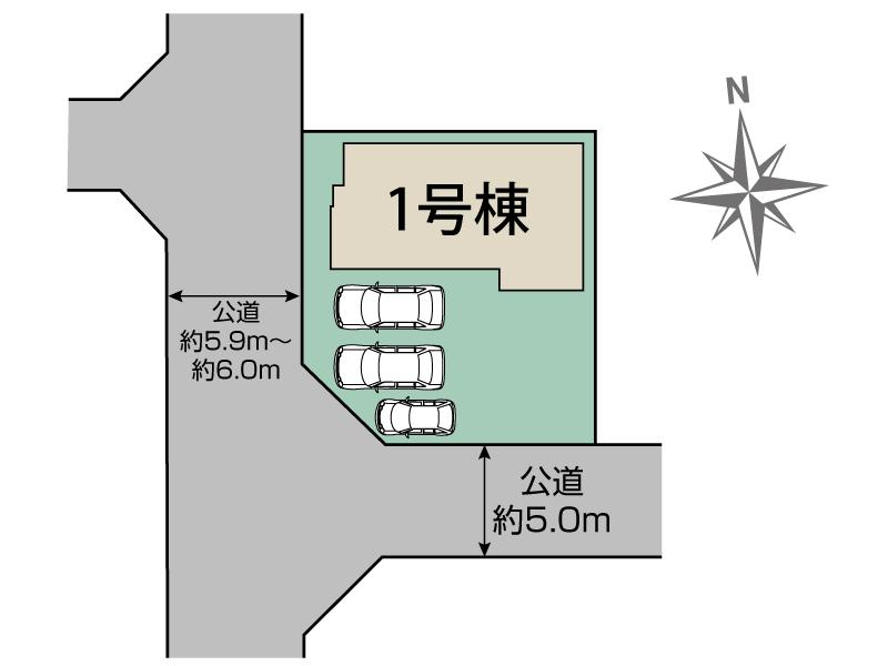 ブルーミングガーデン福島市大森久保内１棟の見取り図