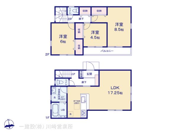リーブルガーデン万騎が原２期の見取り図