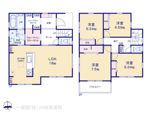 リーブルガーデン多摩区南生田５丁目の見取り図