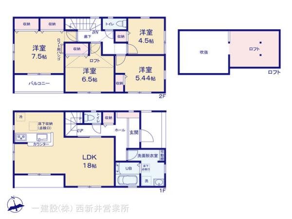 リーブルガーデン三郷市早稲田７期の見取り図